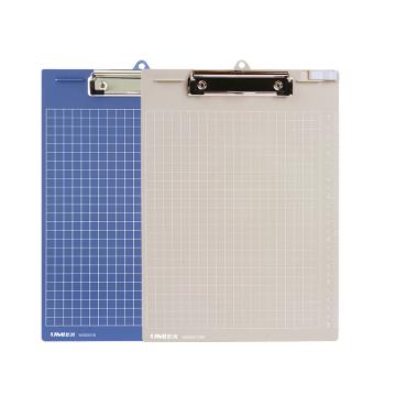 悠米 实色塑胶板夹，W05001B 蓝色 A4 平板夹 售卖规格：1个