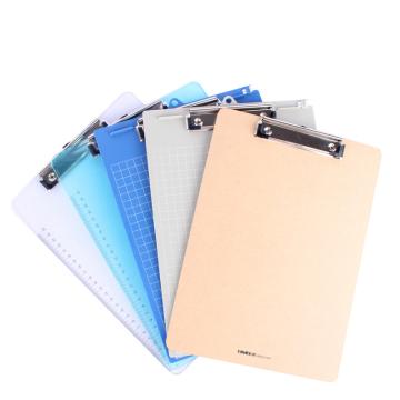 悠米 透明塑胶板夹，W05104B 蓝色 A4 蝴蝶夹 售卖规格：1个