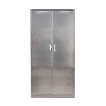 哈德威 304不锈钢双门清洁柜，HFCA0007 900宽*420深*1800高，灰白色，钢板厚度为0.7mm 售卖规格：1台