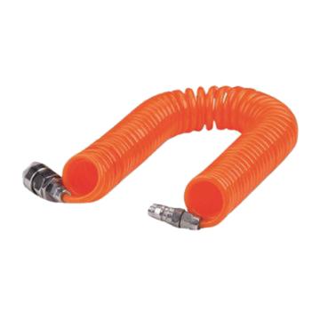 亚德客/AirTAC 螺旋气管，UCS120080GE150MA2 Φ12×Φ8，橙色，带快速接头（公+母） 售卖规格：15米/个