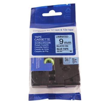 普贴/PUTY 标签色带，蓝底黑字 宽度9mmTZ2－521 适用于兄弟ＴＺ系列标签机 售卖规格：1卷