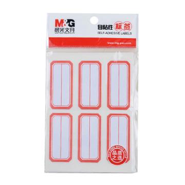 晨光 M&G 自粘性标签，YT-09 6枚X10 49*23mm （红） 10张/包 单位：包