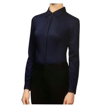 乔治白 女士长袖衬衫，1.01.31632-155/80A，女士长袖衬衫，黑色 棉质纤维混纺 售卖规格：1件