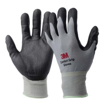 3M 丁腈涂層手套，WX300921193，灰色 L 防滑耐磨手套