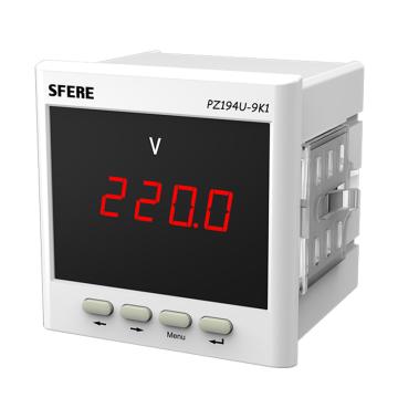 斯菲尔 单相交流数显电压表，PZ194U-9K1 AC220V 输入AC 220V 开孔尺寸91*91 售卖规格：1台
