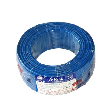 美河 铜芯线，BVR 120 蓝色，100米/卷
