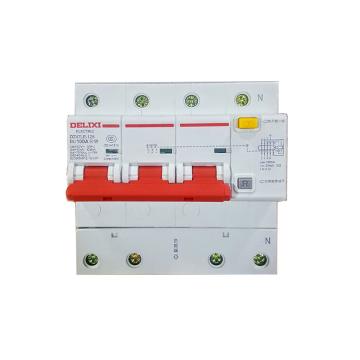德力西/DELIXI 微型剩余电流保护断路器，DZ47LE1256D100 DZ47LE-125 3P+N li(D) 100A 售卖规格：1个