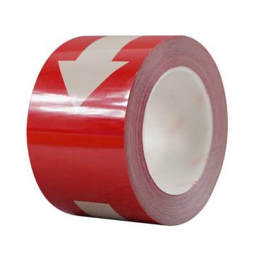 安赛瑞 警示标识胶带-红白箭头，PET基材，75mm×22m，11992 售卖规格：1卷