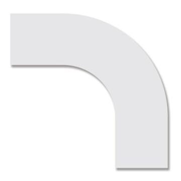 安赛瑞 耐磨型拐角地贴-白，PET基材，150×150×50mm，11918 售卖规格：10片/包