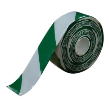 安赛瑞 重载型划线胶带，1mm厚PVC基材，50mm×30m，绿/白，11756 售卖规格：1卷