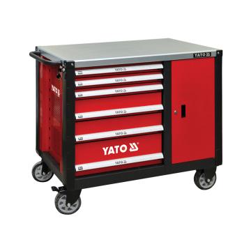 易尔拓/YATO 高档6抽屉边柜工具车，YT-09002 1130 x570x1000mm 售卖规格：1台