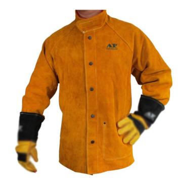 友盟 焊接防护服，AP-2130-L 金黄色全皮上身焊服 售卖规格：1件