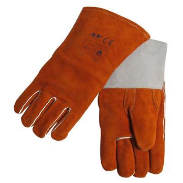 友盟 焊接手套，AP-0328-XL 锈橙色直指烧焊手套 售卖规格：1副