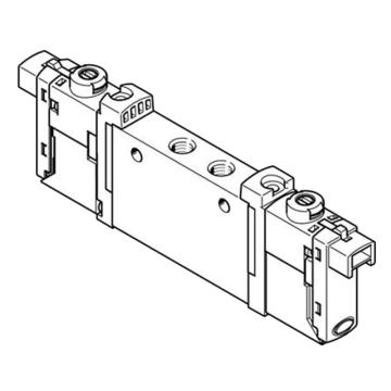 费斯托/FESTO 三位五通电磁阀，VUVG-L10-P53C-T-M5-1H2L-W1，577318 管式阀，中封式 售卖规格：1个