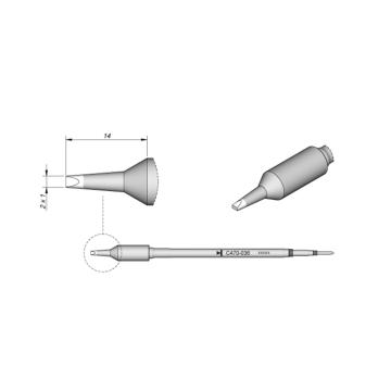 JBC 烙铁头焊咀烙，C470036 一字型 售卖规格：1支