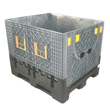 STORAGEMAID 折叠封闭卡板箱,1200×1000×975mm,灰色,可加配盖子，KBX04 售卖规格：1个