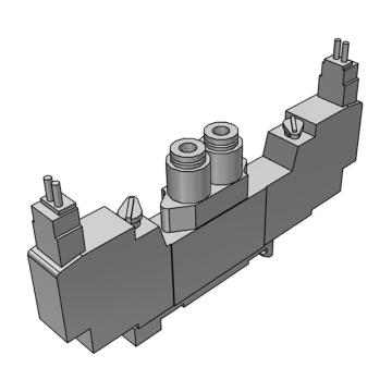 SMC 三位中封式5通电磁阀，SY3360-5MZE-C4 M型插座式,带导线300mm,DC24V 售卖规格：1个