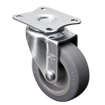 易得力 平顶万向超级人造胶(TPE)脚轮，20112-202-52 脚轮小型2寸30kg 售卖规格：1个