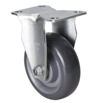 易得力 定向聚氨酯(PU)脚轮，50104-504-76 脚轮中型4寸150kg 售卖规格：1个