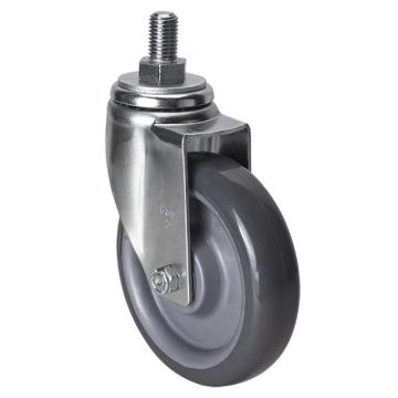 易得力 丝口万向聚氨酯(PU)脚轮，50135/M16X25-505-76 脚轮中型5寸150kg 售卖规格：1个