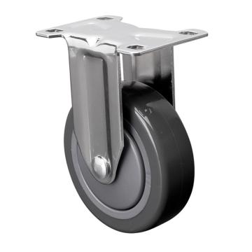 易得力 定向聚氨酯(PU)脚轮，57204-574-77 脚轮中型镀铬4寸130kg 售卖规格：1个