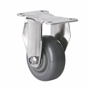 易得力 定向聚氨酯(PU)脚轮，S54703-S543-76 脚轮不锈钢轴承3寸150kg 售卖规格：1个