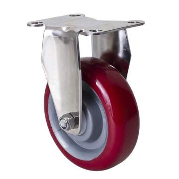 易得力 定向高强度聚氨酯(TPU)脚轮，S54704-S544-85 脚轮不锈钢中型4寸150kg 售卖规格：1个