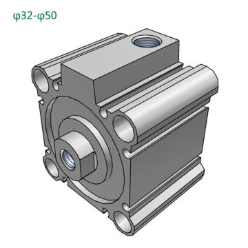 SMC 薄型气缸，CDQ2B32-10SZ 单作用弹簧压回式 售卖规格：1个