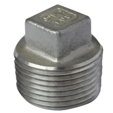 Raxwell 不锈钢304四角塞堵，1/2"，DN15，PT螺纹