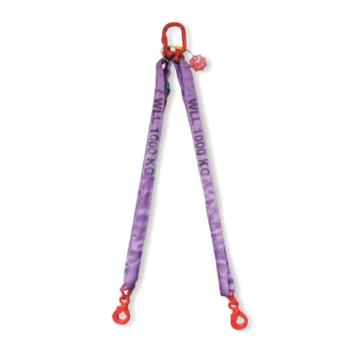 多来劲/doleco 双腿圆形吊装带组合索具，0544 1402 10 1.4T×10m（总长）80级眼形自锁安全吊钩 售卖规格：1套