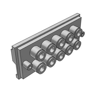 SMC 长方形多管对接式插头，KDM10P-08 售卖规格：1个