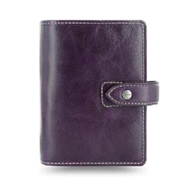 斐来仕 笔记本，025849 口袋型全颗粒头层水牛皮活页记事本 A7 紫色 售卖规格：1本
