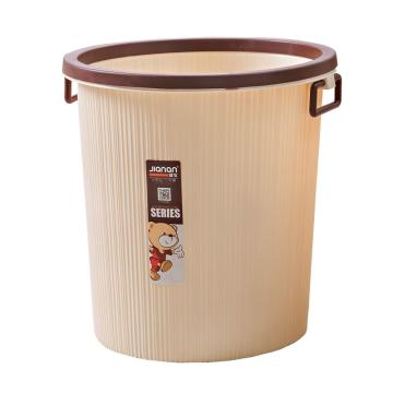 健安 带圈大号垃圾桶，2835 27cmx27cmx29.5cm 咖啡色 售卖规格：1个
