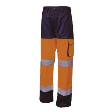 代尔塔/DELTAPLUS 荧光裤子，404013-OM-S PHPA2 橙色+藏青色 售卖规格：1件