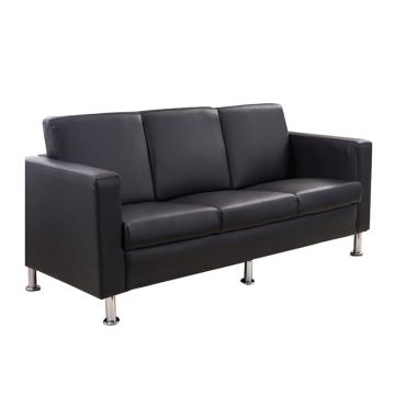 西域推荐 沙发款式四，DT-sf017 三人位 西皮 黑色 售卖规格：1套