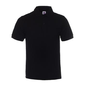 纯色大王 短袖全棉POLO衫，1AC03/黑色-M 220g 售卖规格：1件