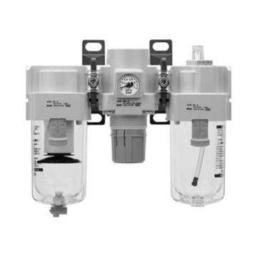 SMC 三联件，AC30-03DE-V-B 空气过滤器+减压阀+油雾器 售卖规格：1个