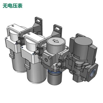 SMC 三联件，AC40C-04-V-B 空气过滤器+减压阀+油雾分离器 售卖规格：1个