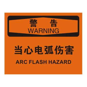 安赛瑞 OSHA警告标识-当心电弧伤害，不干胶材质，250×315mm，31169 售卖规格：1张