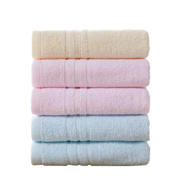金号全棉毛巾5条装，柔软吸水素色面巾GA1131 搭配色 33.5*70cm