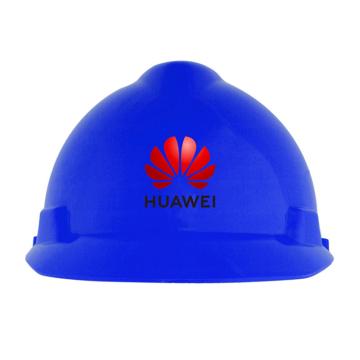 梅思安 V-Gard PE豪华型安全帽，蓝，10172512，正面印华为渐变logo，后面印数字（同系列30顶起订）