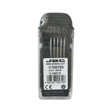 JBC 烙铁头，5支/盒，C105-103 圆锥形，0.3mm 售卖规格：1盒
