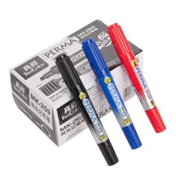 真彩 双头记号笔，MK-259 蓝色（替代：EDG495） 售卖规格：20支/盒