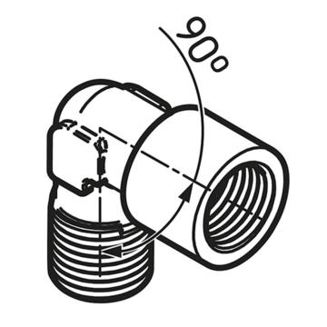 斯凯孚/SKF 带G1/4阳螺纹与G1/4阴螺纹的90度角接头，LAPA 90 售卖规格：1个