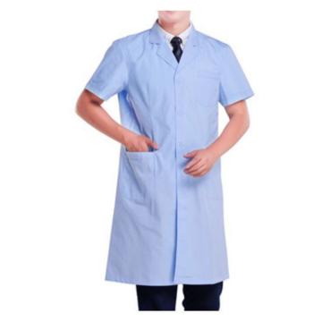 实验室大褂，蓝色，涤棉，短袖，2XL（同系列10件起订）