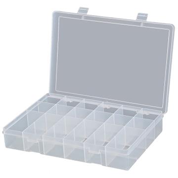 DURHAM MFG 18格透明大塑料盒，LP18-CLEAR 333×229×59mm 售卖规格：1个