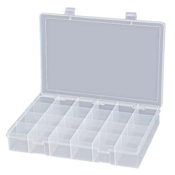 DURHAM MFG 24格透明大塑料盒，LP24-CLEAR 333×229×59mm 售卖规格：1个