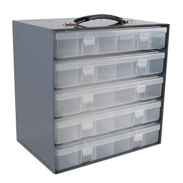DURHAM MFG 透明塑料盒存储钢架，291-95 343×232×337mm,仅为钢架,不带盒子(可装5个大物料盒) 售卖规格：1个