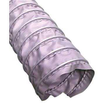 莱克斯/LKESS 耐高温伸缩风管，LKE400-500mm ，内径500mm，5米/条,持续高温不超400度，玻璃纤维涂层，浅灰 售卖规格：1条