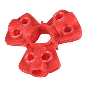 安赛瑞 气源锁具，适用于6.4/9.5/12.7mm的外螺纹气源接头，尼龙材质，红色，37042